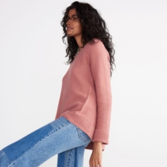 Madewell Riverside Textured Sweater Dusty Rose - Picture 2 of 5